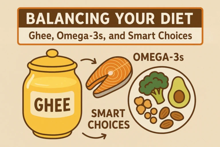 Read more about the article Balancing Your Diet: Ghee, Omega-3s, and Smart Choices