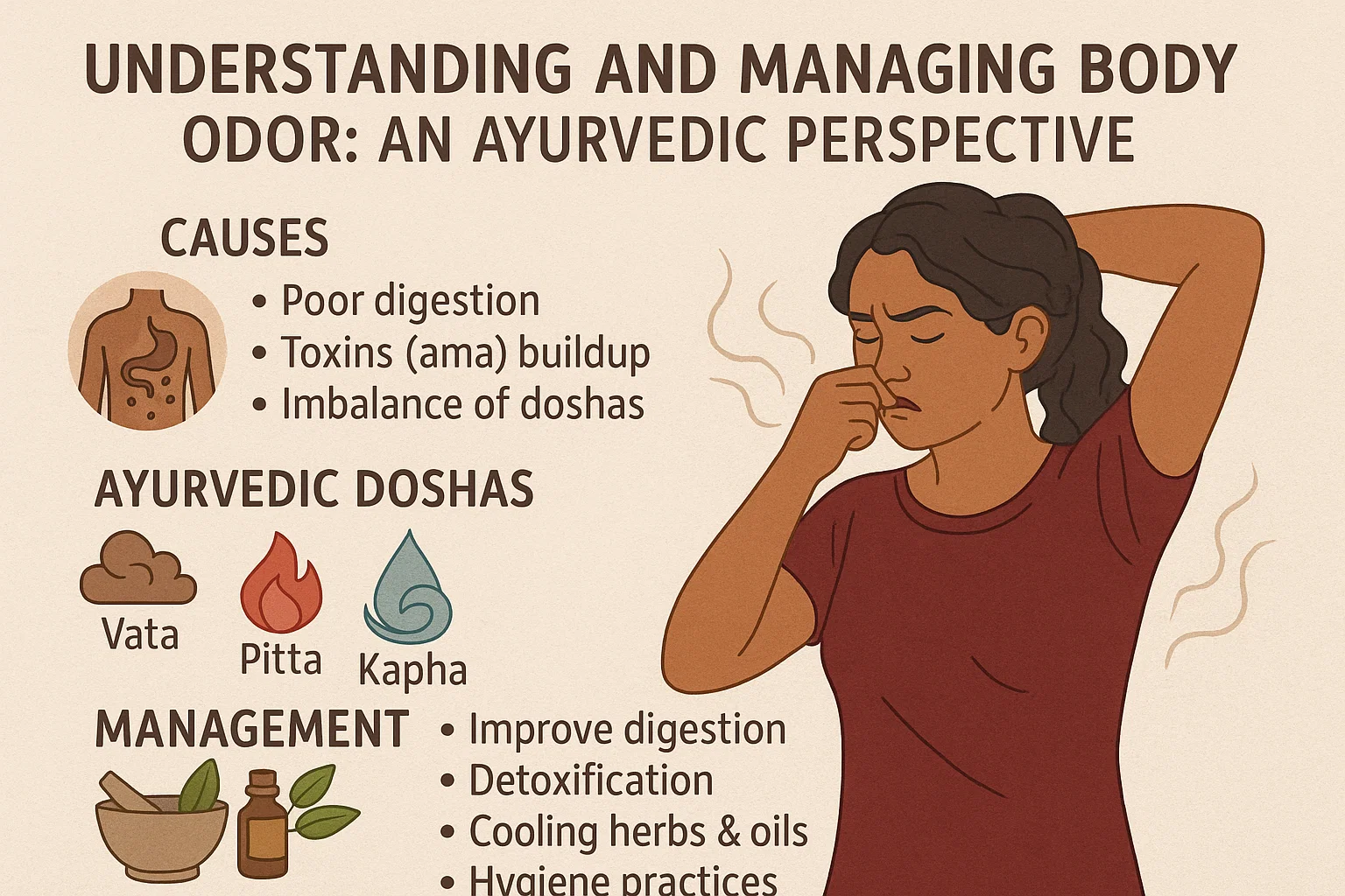 Read more about the article Understanding and Managing Body Odor: An Ayurvedic Perspective
